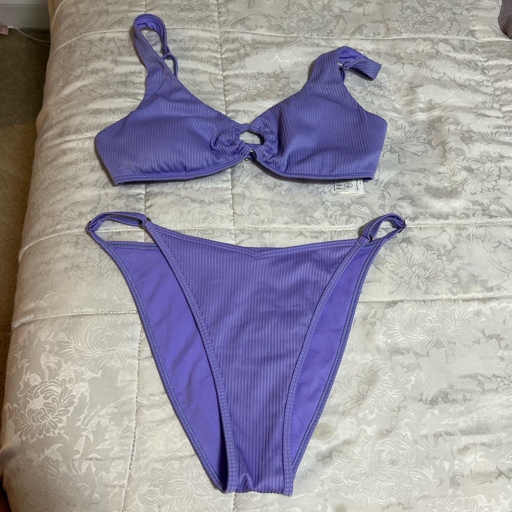 purple bikini swimming set